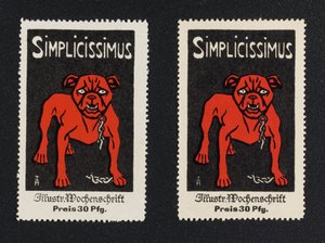 Werbemarke "Simplicissimus 30 Pfg."