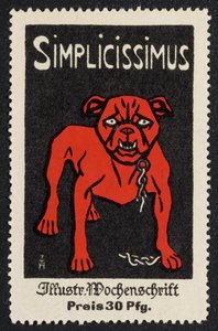 Reklamemarke "Simplicissimus 30 Pfg."