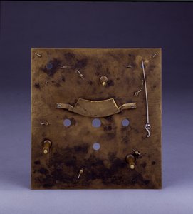 Detalj av en slående miniatyrklocka, nr. 222, ca 1695 av Thomas Tompion