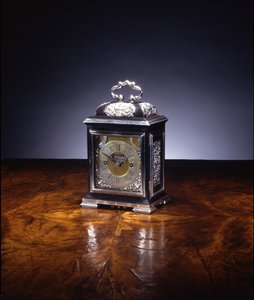 Miniatyr slående klocka, nr. 222, ca 1695 (silver och ebenholts) (se även 834229-32)