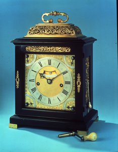 The Sussex Tompion, en Charles II slående åtta dagars bordsklocka med pull quarter repeat, ca 1675-80