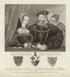 Charles Brandon hertig av Suffolk och Mary drottning av Frankrike