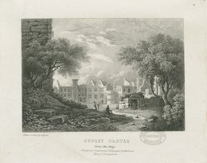 Dudley Castle - The Keep: litografi och [1800-talet] av Thomas Underwood