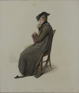 Commoner, graverad av J. Agar, publicerad i R. Ackermanns "History of Oxford", 1813 (handkolorerad gravyr). av Thomas Uwins