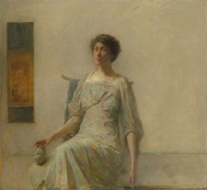Dam med en mask, 1911. av Thomas Wilmer Dewing