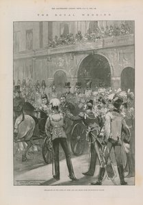 Hertigen av York och hans brud lämnar Buckingham Palace av Thomas Walter Wilson