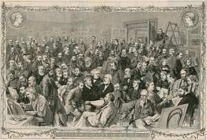 Medlemmarna i Institutet för akvarellmålare (gravyr) av Thomas Walter Wilson