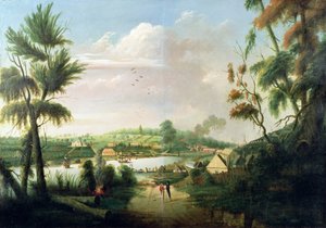 En direkt norröversikt över Sydney Cove, 1794