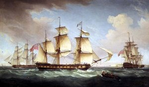 Havslandskap av Thomas Whitcombe