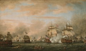 Slaget vid Saintes, 9-12 april 1782 av Thomas Whitcombe