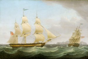 Skeppet Phoenix, slutet av 1700-talet - början av 1800-talet (olja på duk) av Thomas Whitcombe