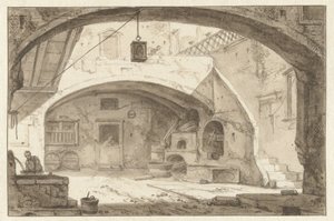 Italiensk innergård med bageri
