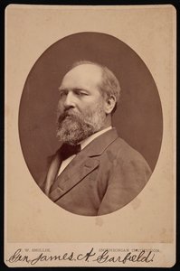 Porträtt av James Abram Garfield 1831-1881, juni 1880.