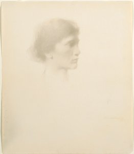 Chef för en kvinna, 1894 eller senare. av Thomas Wilmer Dewing