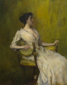 Dam i vitt av Thomas Wilmer Dewing