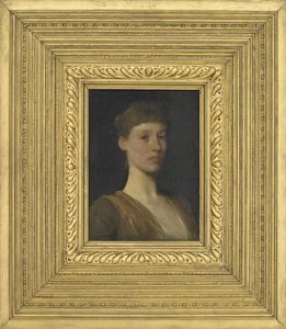 Porträtt av en ung flicka, 1888 av Thomas Wilmer Dewing