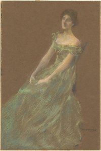 Den gröna klänningen av Thomas Wilmer Dewing