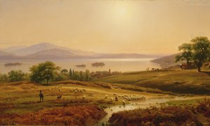 Morgon på Lago Maggiore, 1860