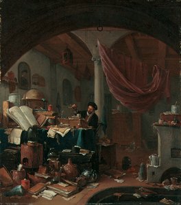 En alkemist i sin studie