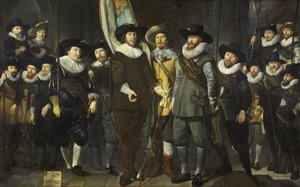 Civic Guard of the III District of Amsterdam, under ledning av kapten Allaert Cloeck och löjtnant Lucas Jacobsz Rotgans, 1632 av Thomas de Keyser