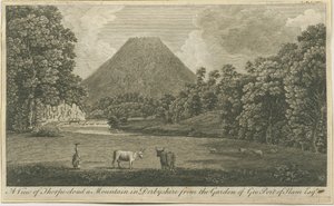 Dovedale - Thorpe Cloud: gravyr, nd [c 1790] (tryck) av Thomas of Derby (after) Smith