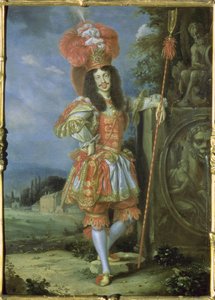 Leopold I (1640-1705), helig romersk kejsare, i teaterdräkt, klädd som Acis från La Galatea, en favola med musik av Antonio Draghi, 1667 (olja på koppar)