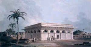 Sixty Fourth Khamba, Nizamuddin, New Delhi (färgad akvatint) av Thomas und William Daniell