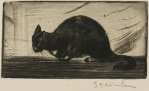 Katt som böjer ryggen av Théophile Alexandre Pierre Steinlen