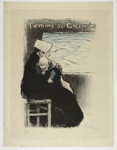 Sorgens kvinna av Théophile Alexandre Pierre Steinlen