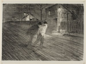 Rue Caulincourt av Théophile Alexandre Pierre Steinlen