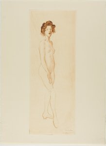 Modell stående av Théophile Alexandre Pierre Steinlen