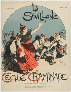 Ouvertyr för Kvinnan från Sevilla, för piano, av Cecile Chaminade av Théophile Alexandre Pierre Steinlen