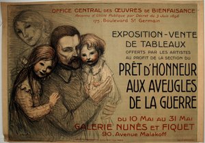 Redo att hedra de krigsblinde av Théophile Alexandre Pierre Steinlen