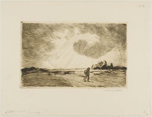 Stormigt väder av Théophile Alexandre Pierre Steinlen