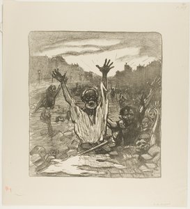 Gatorna ropar! av Théophile Alexandre Pierre Steinlen