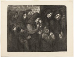 Änkorna i Courrières av Théophile Alexandre Pierre Steinlen