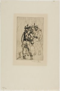 Tre soldater går av Théophile Alexandre Pierre Steinlen