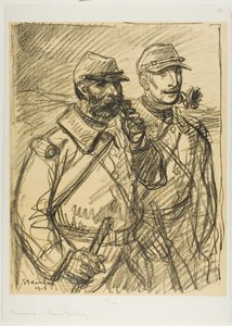 Två soldater av Théophile Alexandre Pierre Steinlen