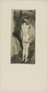Kvinna stående av Théophile Alexandre Pierre Steinlen