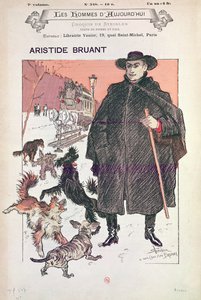 Karikatyr av Aristide Bruant i Les Hommes d