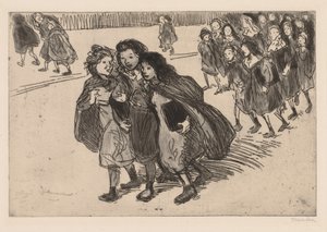 Kommer från skolan av Théophile Alexandre Steinlen