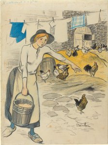 Bondflicka, 1896. av Théophile Alexandre Steinlen