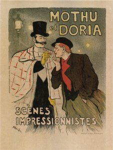 Mothu och Doria. Impressionistiska scener, 1893 av Théophile Alexandre Steinlen