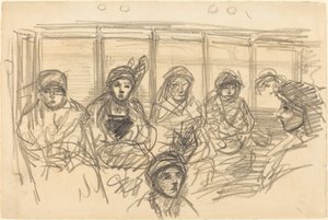 Ryttare på tunnelbanan, ca. 1890. av Théophile Alexandre Steinlen
