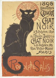 Återöppning av Cabaret du Chat Noir, 1896. av Théophile Alexandre Steinlen