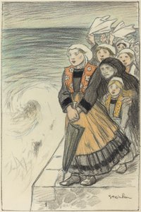 Sjömansfruar, 1896. av Théophile Alexandre Steinlen