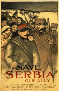 Rädda Serbien vår allierade, skicka bidrag till Serbian Relief Committee of America, pub. Frankrike, 1916