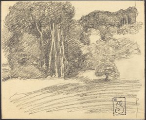 Skogen vid Courdemanche av Théophile Alexandre Steinlen