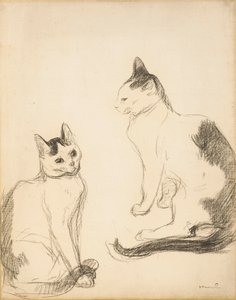De två katterna; De två katterna av Théophile Alexandre Steinlen