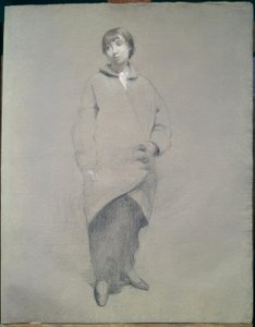 Ung kvinna i kappa av Théophile Alexandre Steinlen